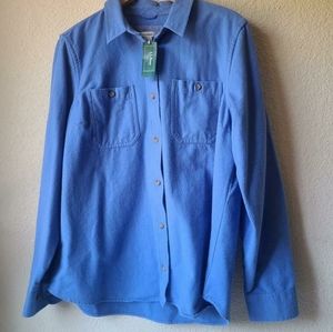 L.L.Bean Heritage Chamois Shirt W'S Reg Size L NWT